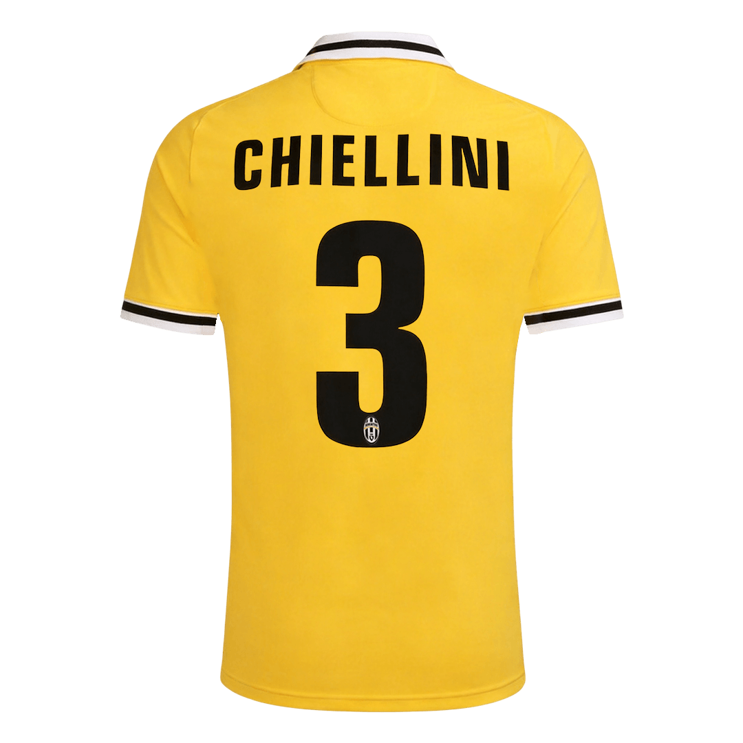 Retro CHIELLINI #3 Juventus Extérieur Maillot 2013/14 Jaune