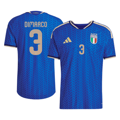 DIMARCO #3 Italie Domicile Maillot 2026 Bleu Joueur