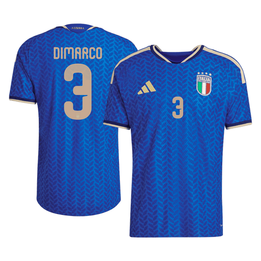 DIMARCO #3 Italie Domicile Maillot 2026 Bleu Joueur