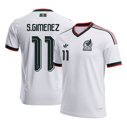 S.GIMENEZ #11 Mexique Extérieur Maillot 2026 Blanc