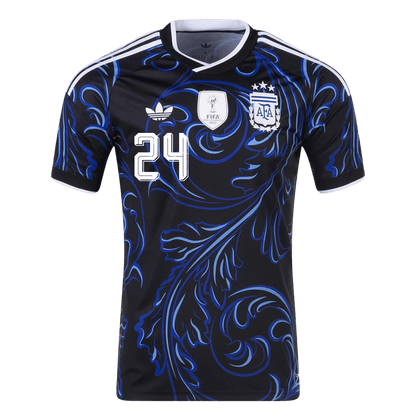 E. FERNÁNDEZ #24 Argentine Extérieur Maillot 2026 Noir