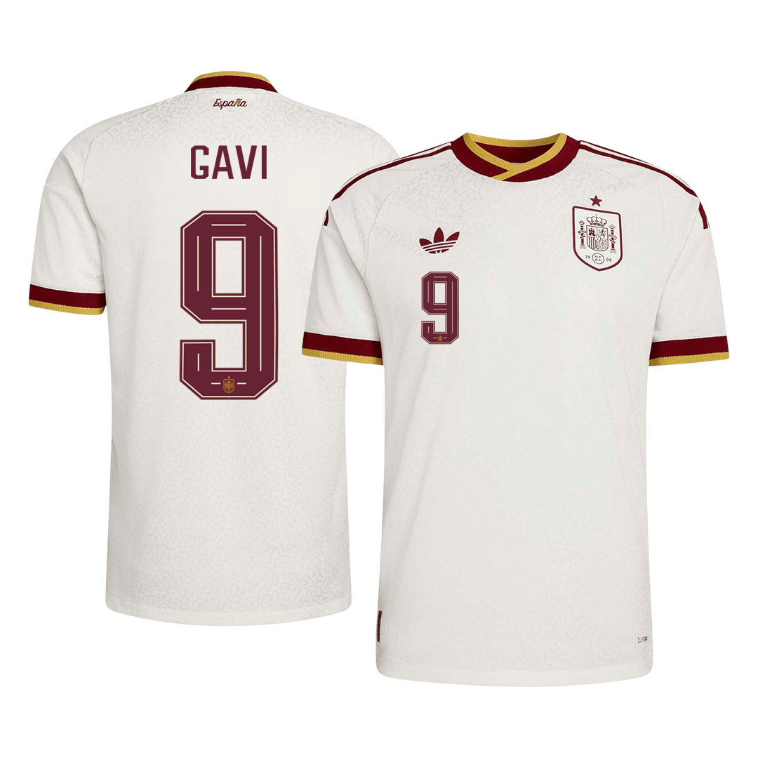 GAVI #9 Espagne Extérieur Maillot 2026 Blanc Joueur