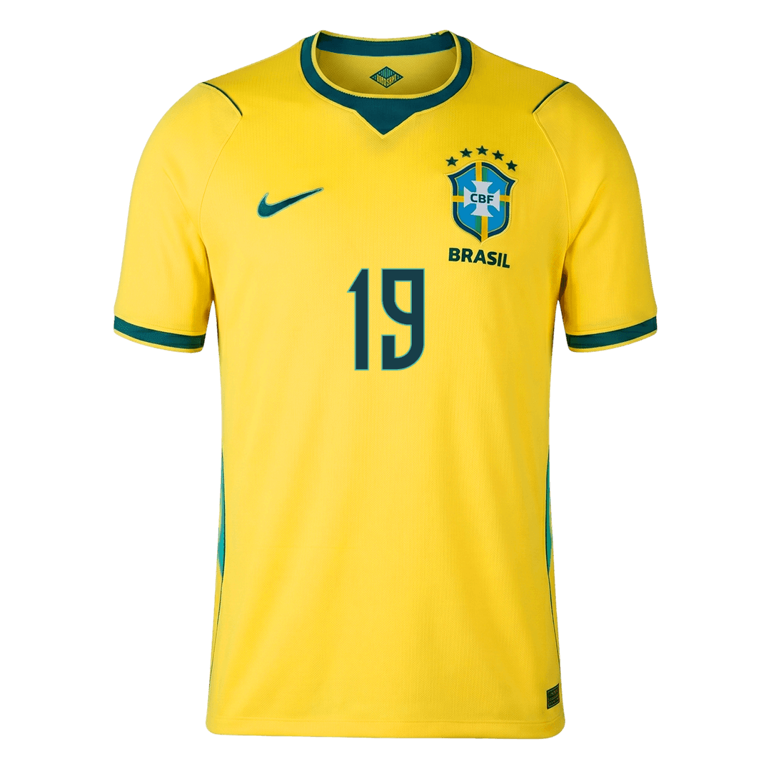 ENDRICK #19 Brésil Domicile Maillot 2026 Jaune