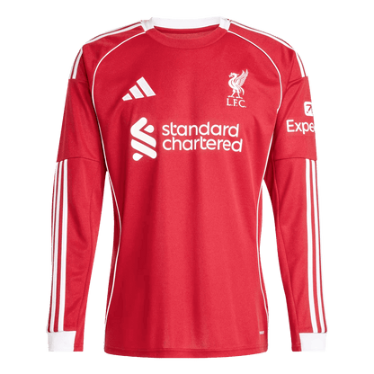 Liverpool Domicile Maillot Manches Longues 2025/26 Rouge