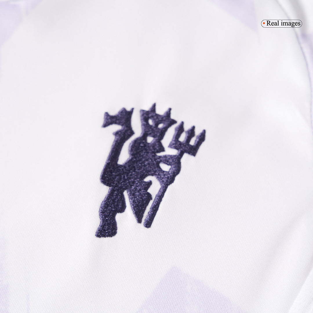 Manchester United Extérieur Maillot Kit 2025/26 Enfant Blanc