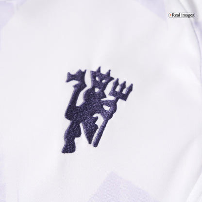 Manchester United Extérieur Maillot Kit 2025/26 Enfant Blanc