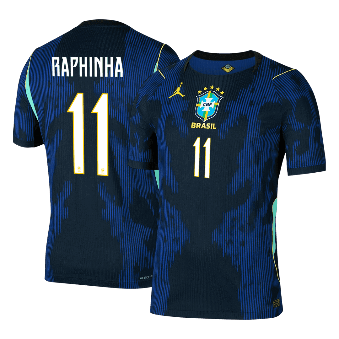 RAPHINHA #11 Brésil Extérieur Maillot 2026 Bleu marine Joueur