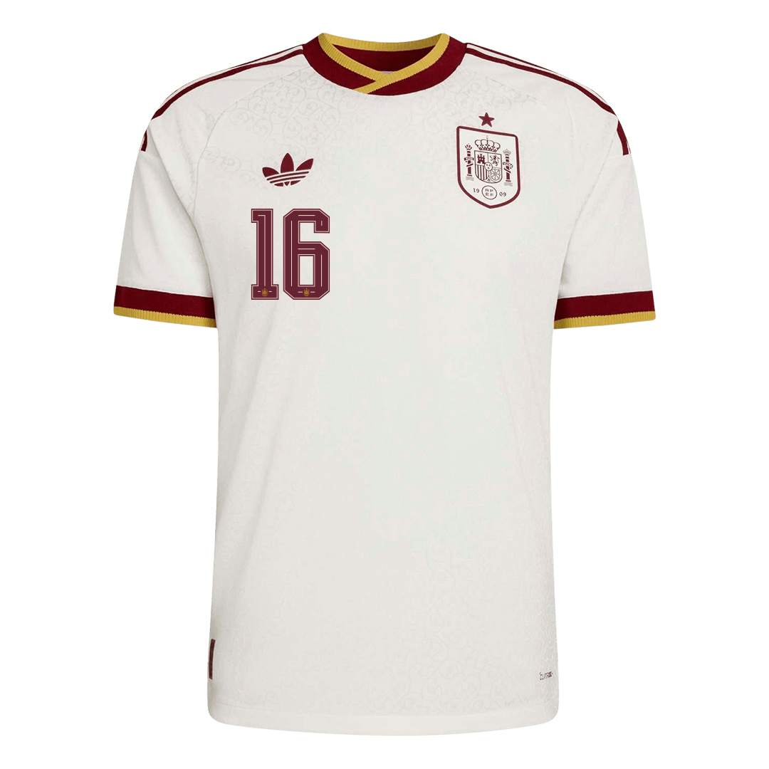 RODRIGO #16 Espagne Extérieur Maillot 2026 Blanc Joueur