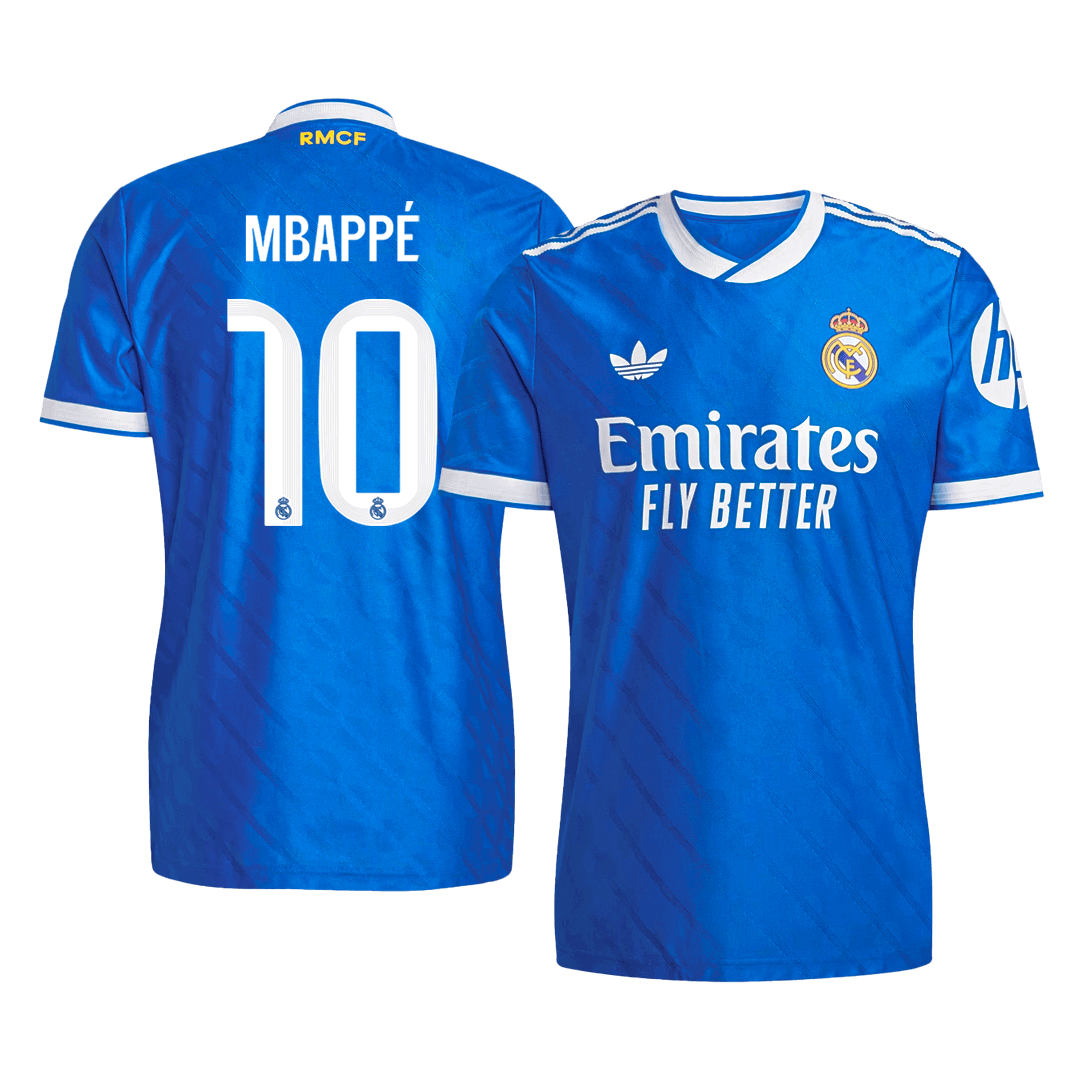MBAPPÉ #10 Real Madrid Third Maillot 2025/26 Bleu Joueur