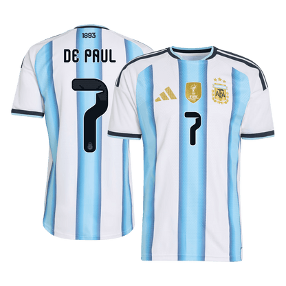 DE PAUL #7 Argentine Domicile Maillot 2026 Blue&White Joueur