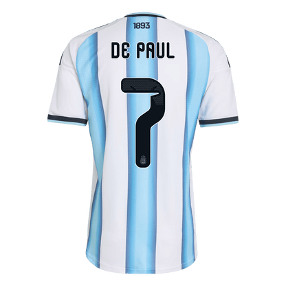 DE PAUL #7 Argentine Domicile Maillot 2026 Blue&White Joueur
