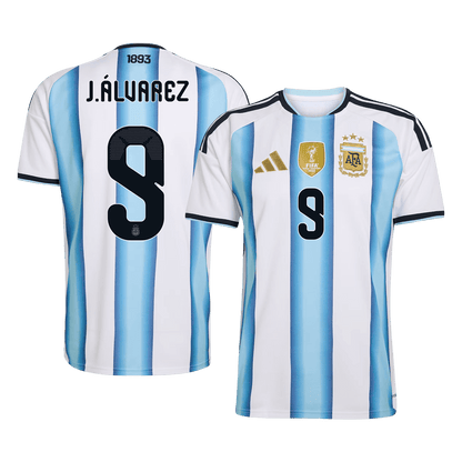 J.ÁLVAREZ #9 Argentine Domicile Maillot 2026 Blue&White - Super