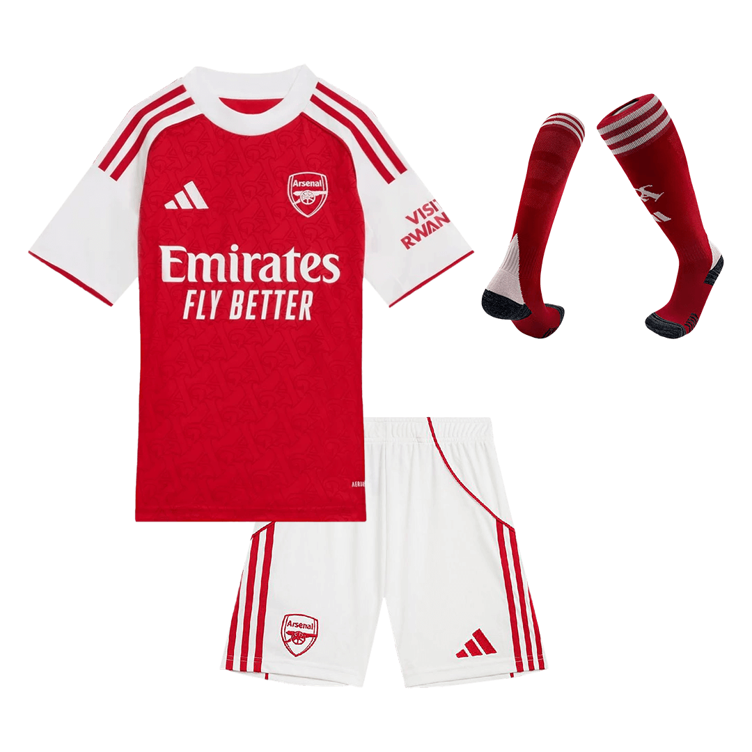Arsenal Domicile Maillot Kit 2025/26 Enfant Rouge