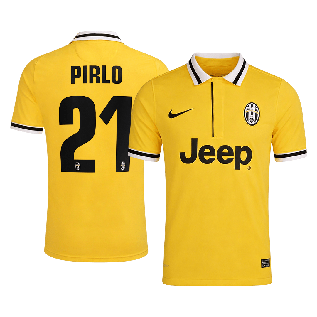 Retro PIRLO #21 Juventus Extérieur Maillot 2013/14 Jaune