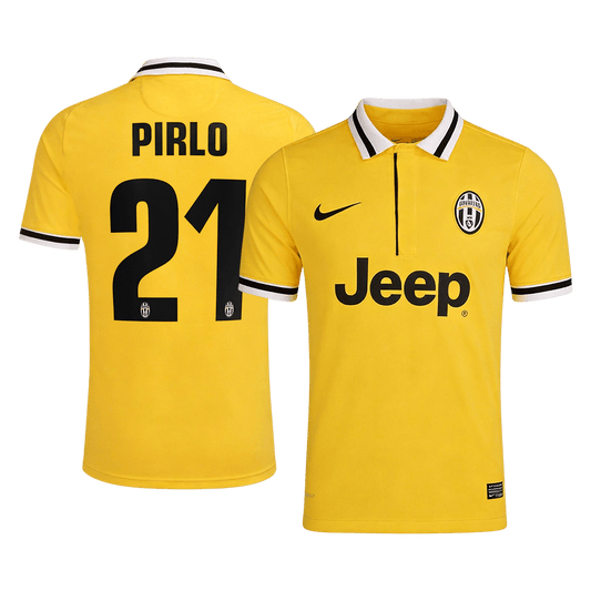 Retro PIRLO #21 Juventus Extérieur Maillot 2013/14 Jaune