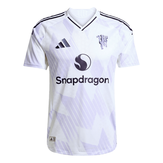 Manchester United Extérieur Maillot 2025/26 Blanc Joueur