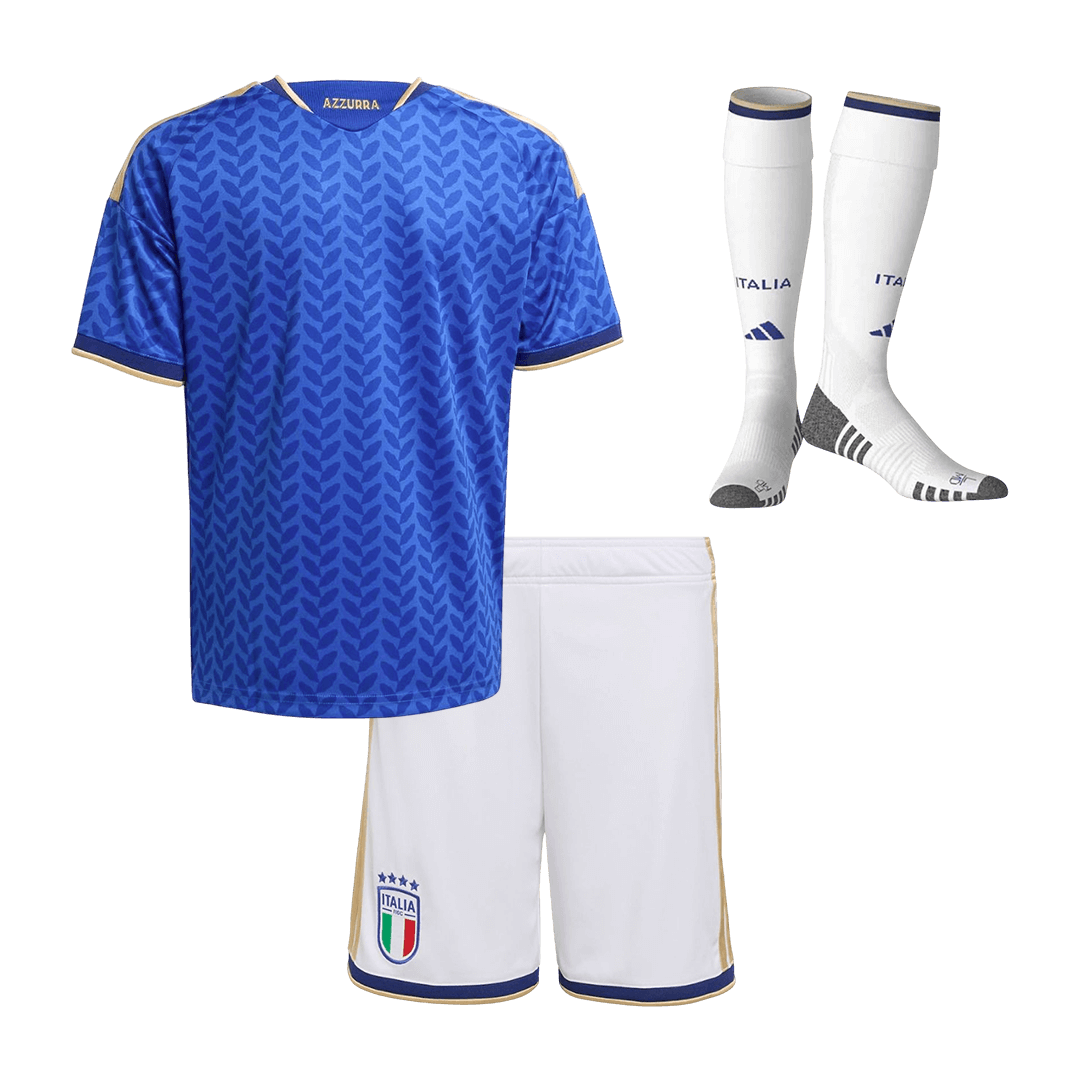 Italie Domicile Maillot Kit 2026 Enfant Bleu