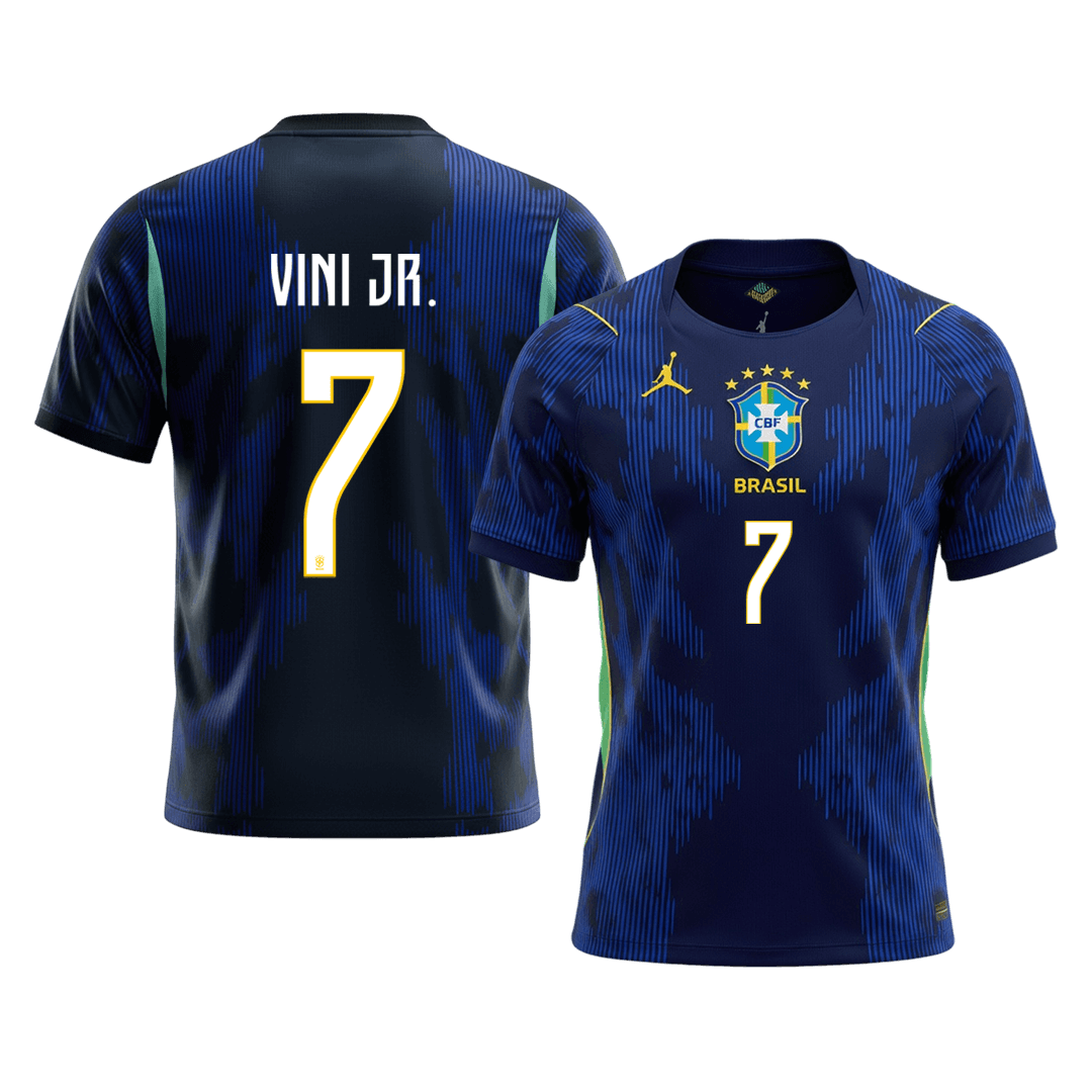 VINI JR. #7 Brésil Extérieur Maillot 2026 Bleu marine