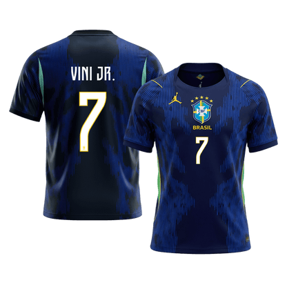 VINI JR. #7 Brésil Extérieur Maillot 2026 Bleu marine