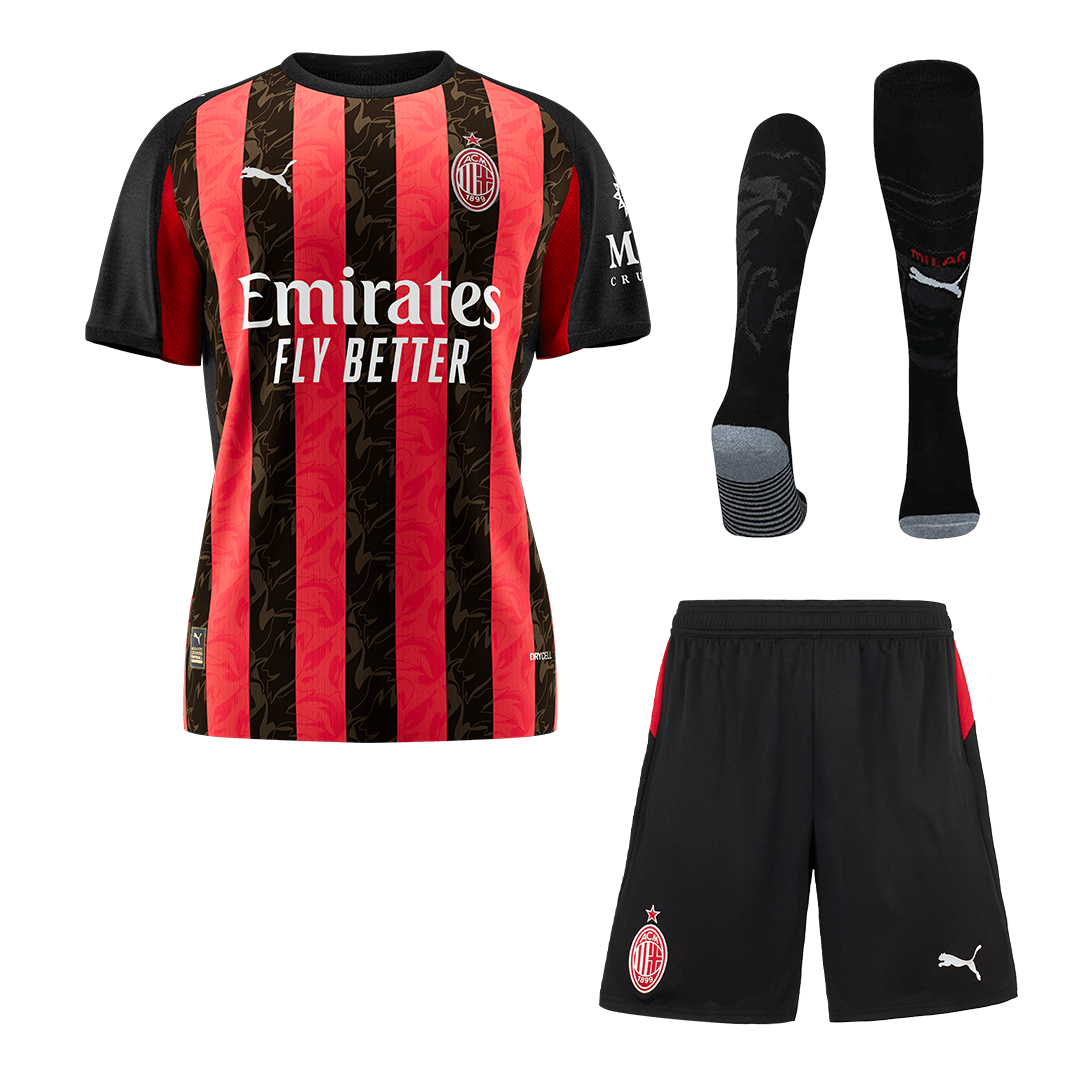 Men AC Milan Domicile Maillot Kit 2025/26 Rouge&Noir - Super