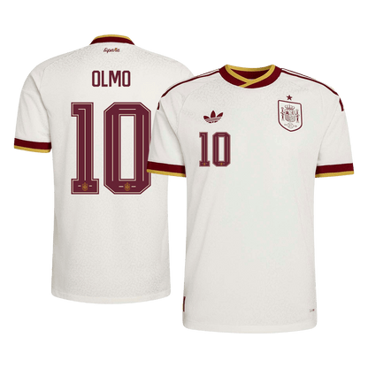 OLMO #10 Espagne Extérieur Maillot 2026 Blanc Joueur