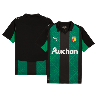 RC Lens Extérieur Maillot 2025/26 Vert&noir Grande Taille