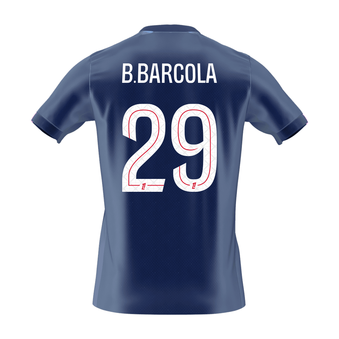 B.BARCOLA #29 Les Parisiens Domicile Maillot 2025/26 Bleu marine - Super