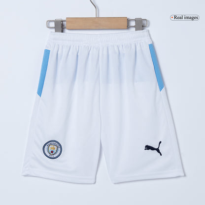 Manchester City Domicile Maillot Kit 2025/26 Enfant Bleu