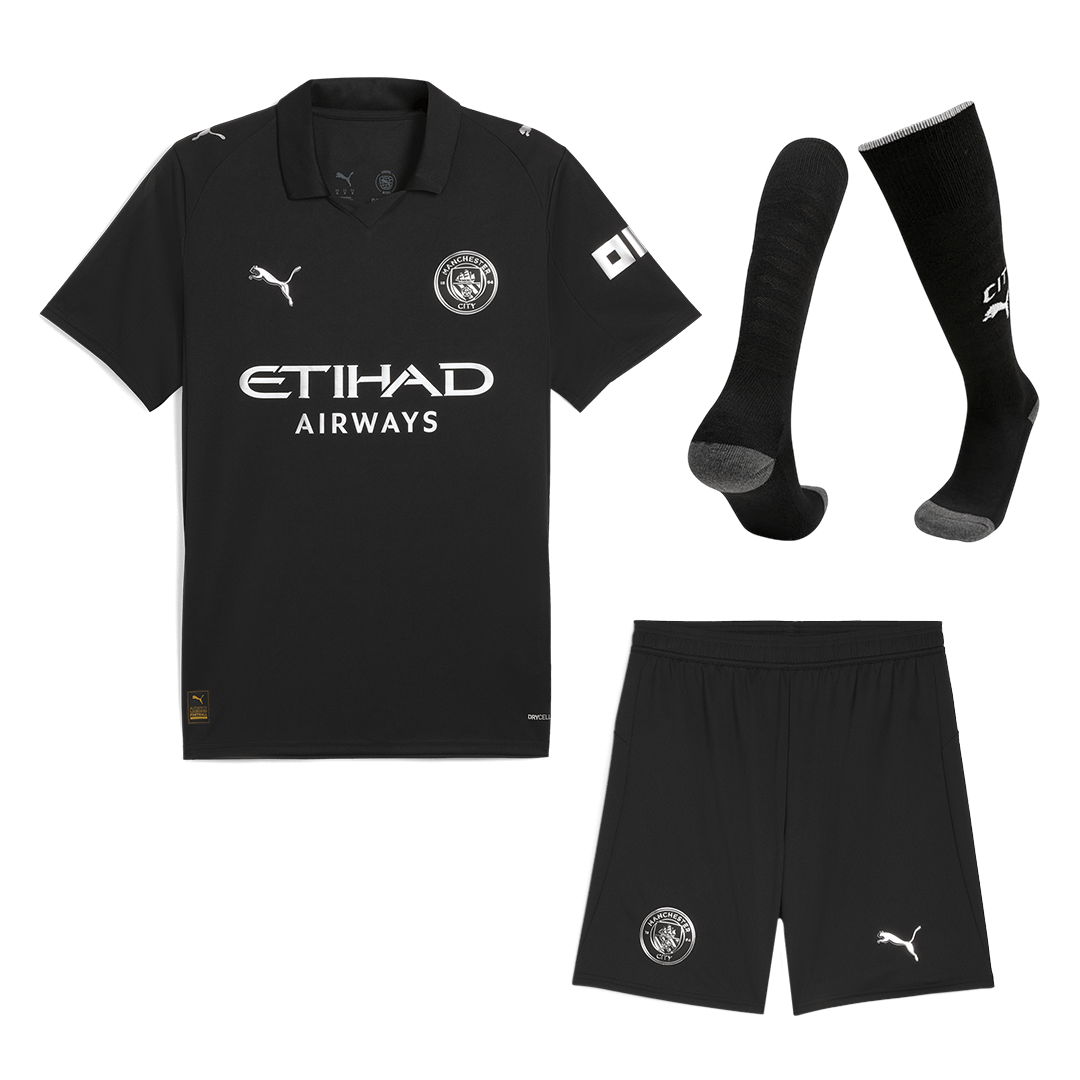 Manchester City Extérieur Maillot Kit 2025/26 Noir