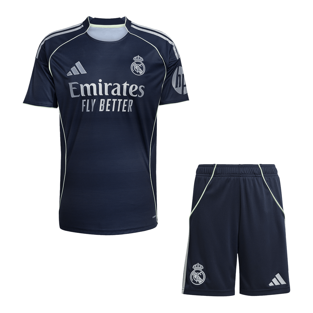 Men Real Madrid Extérieur Maillot Kit 2025/26 Bleu marine - Super