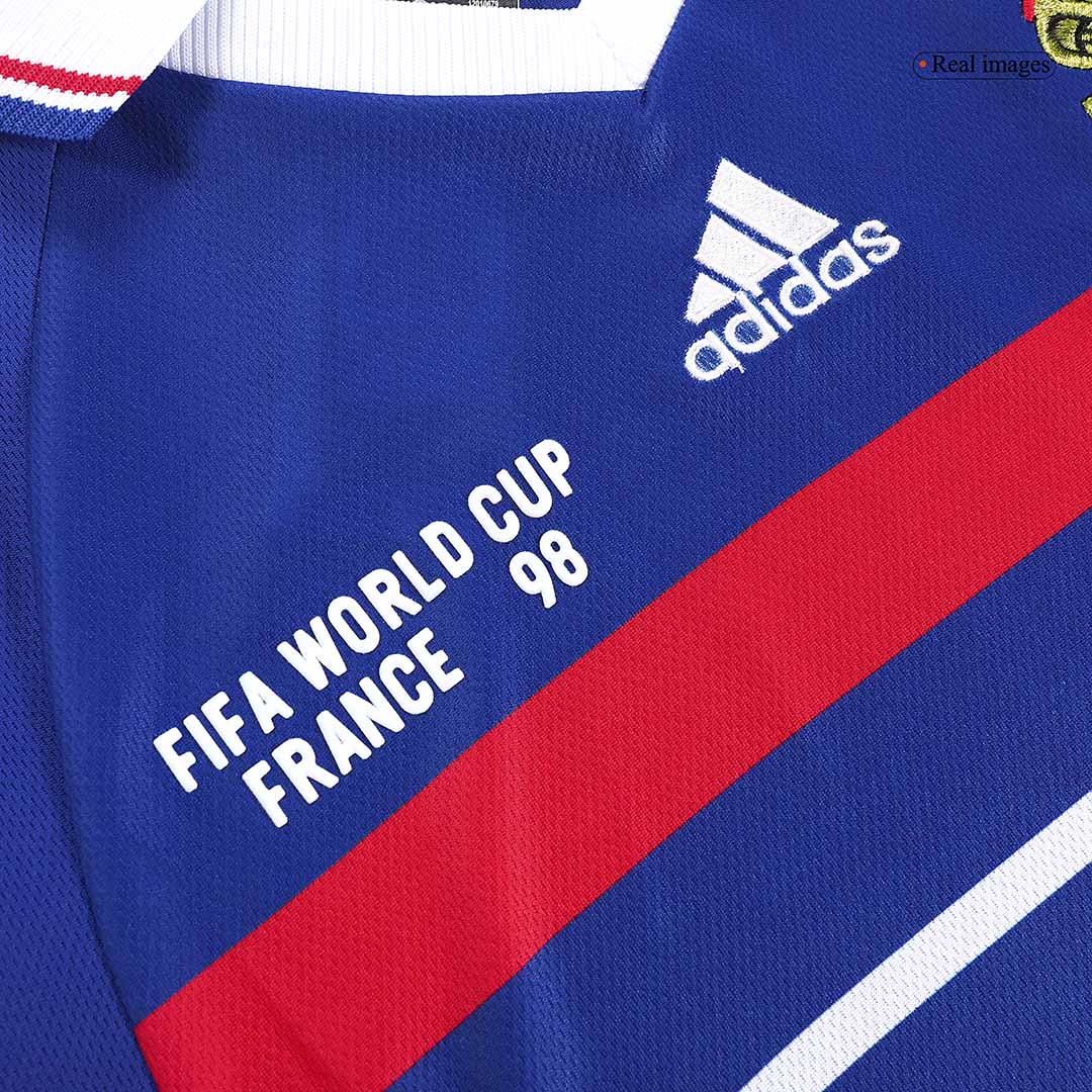 Retro ZIDANE #10 France Domicile Maillot 1998 Bleu