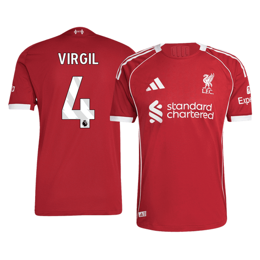 VIRGIL #4 Liverpool Domicile Maillot 2025/26 Rouge Joueur
