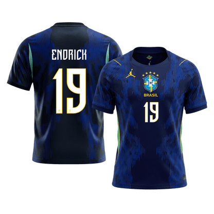 ENDRICK #19 Brésil Extérieur Maillot 2026 Bleu marine