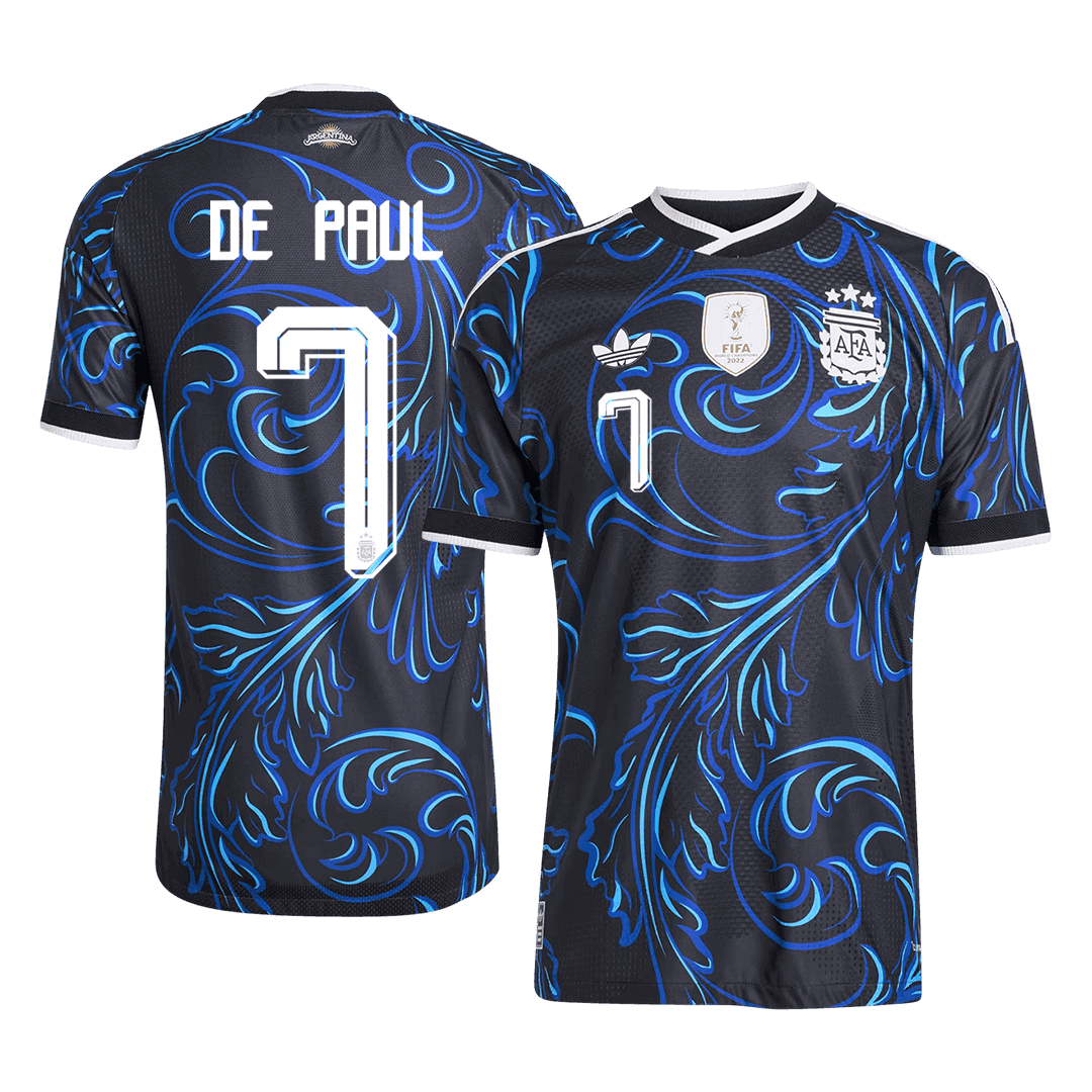 DE PAUL #7 Argentine Extérieur Maillot 2026 Noir Joueur