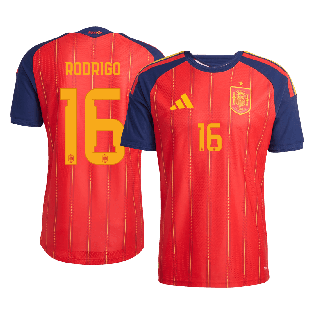 RODRIGO #16 Espagne Domicile Maillot 2026 Rouge Joueur