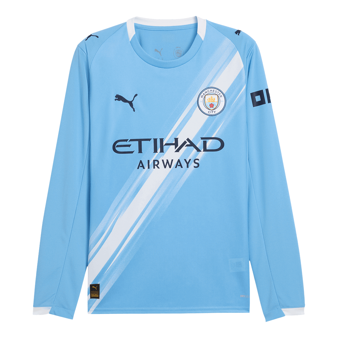 Manchester City Domicile Maillot Manches Longues 2025/26 Bleu