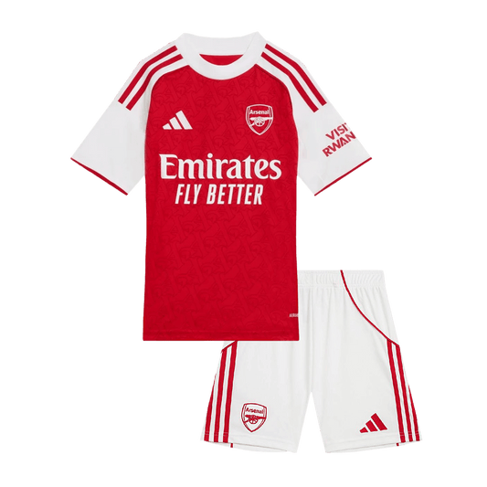 Arsenal Domicile Maillot Kit 2025/26 Enfant Rouge
