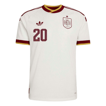 PEDRI #20 Espagne Extérieur Maillot 2026 Blanc Joueur