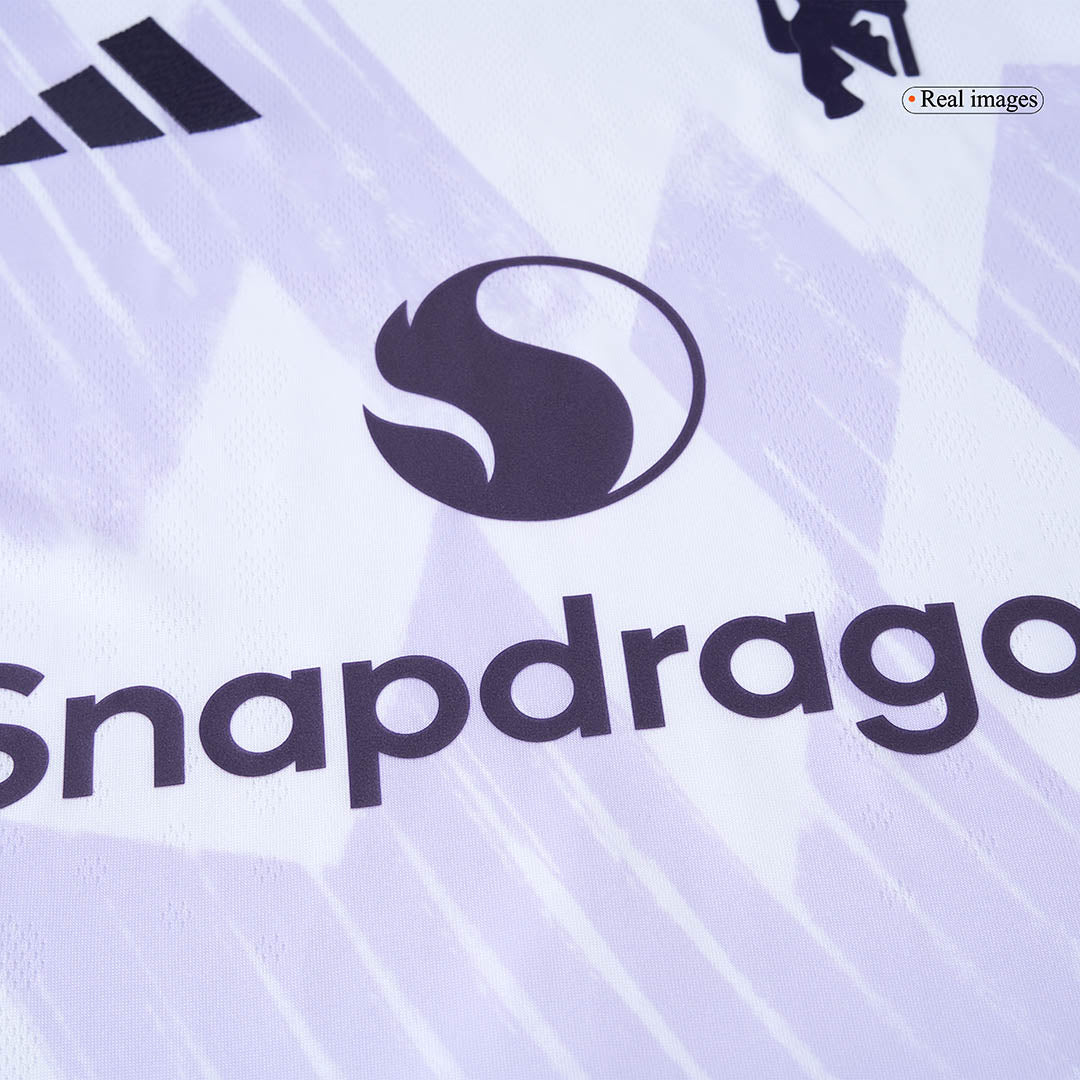 Manchester United Extérieur Maillot 2025/26 Blanc Joueur