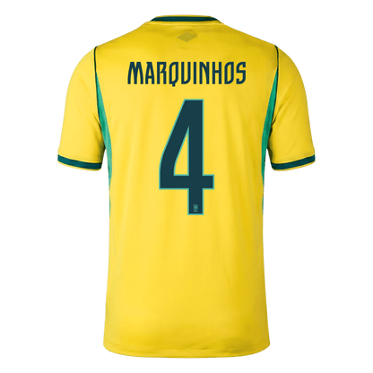 MARQUINHOS #4 Brésil Domicile Maillot 2026 Jaune