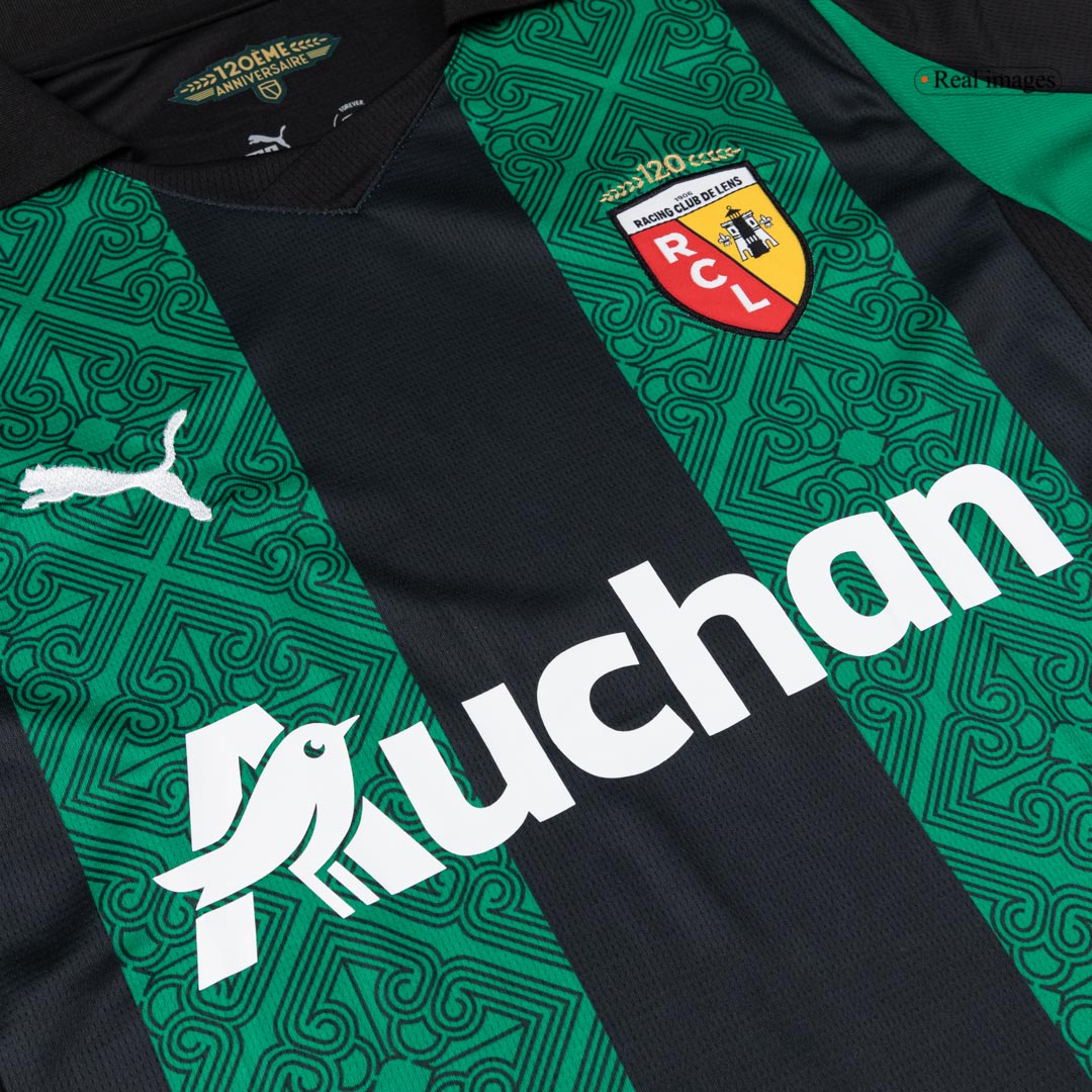 RC Lens Extérieur Maillot 2025/26 Vert&noir Grande Taille