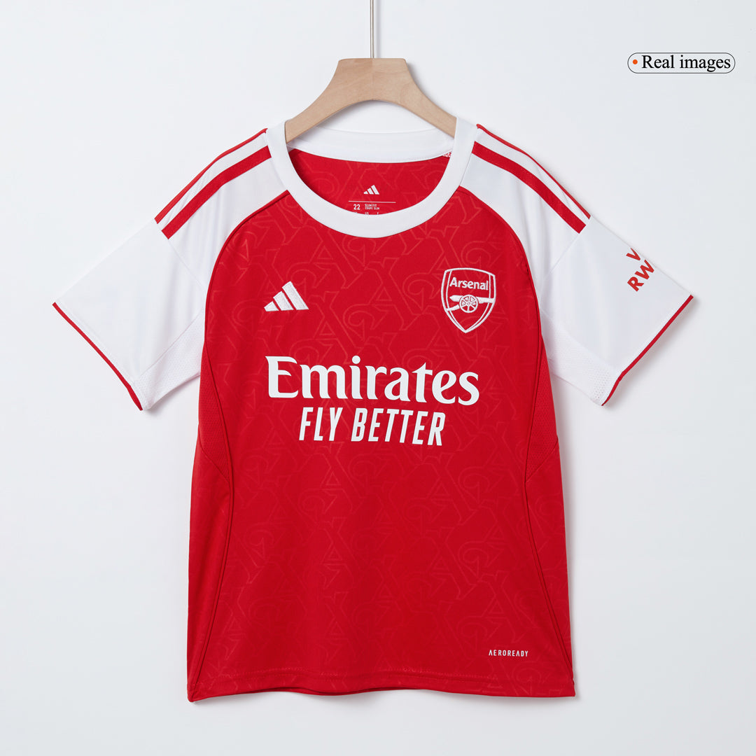 Arsenal Domicile Maillot Kit 2025/26 Enfant Rouge