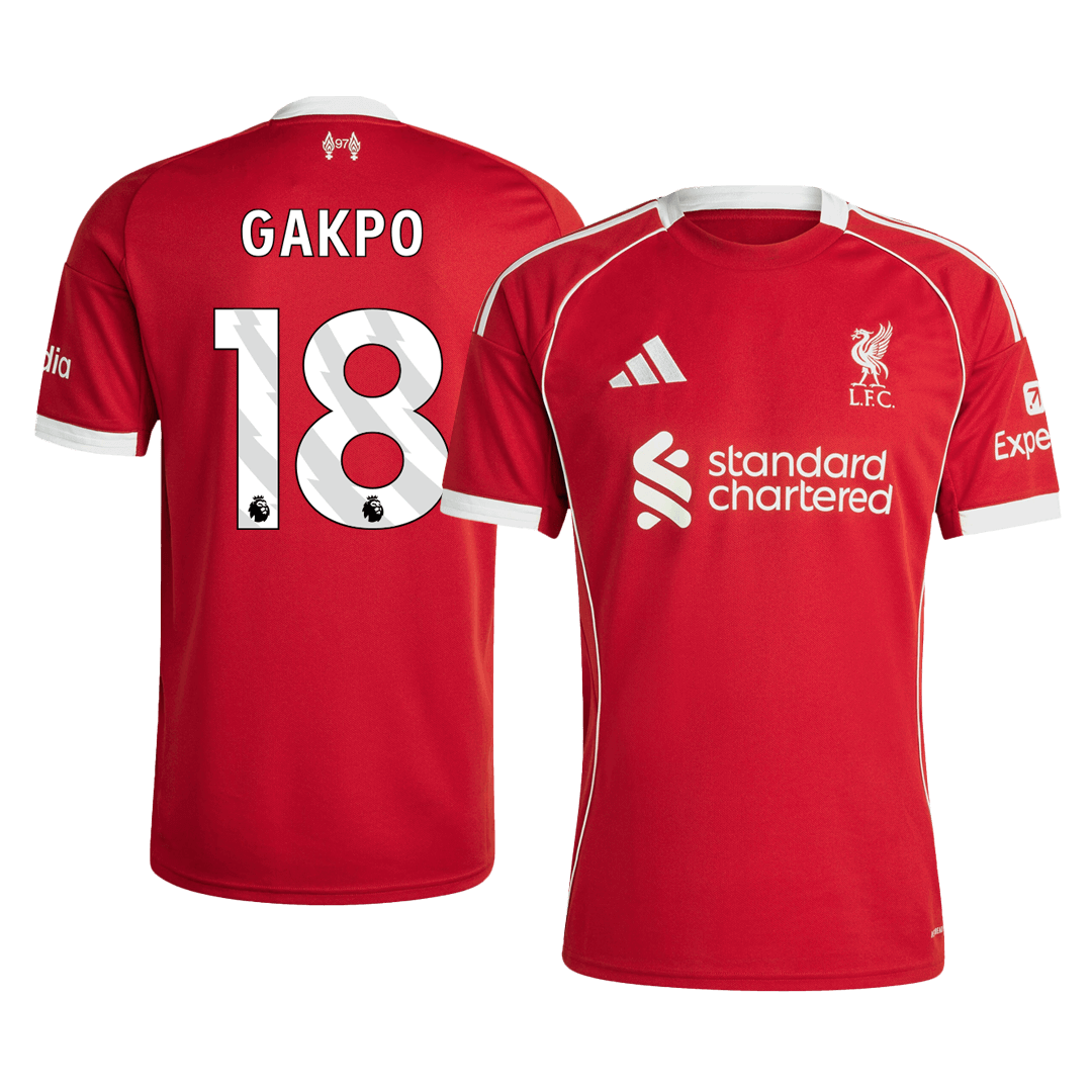 GAKPO #18 Liverpool Domicile Maillot 2025/26 Rouge