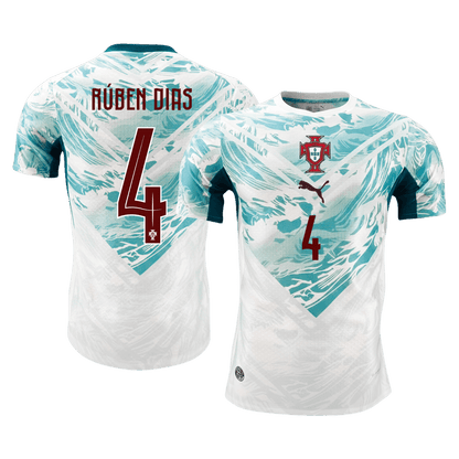RÚBEN DIAS #4 Portugal Extérieur Maillot 2026 White&Green Joueur