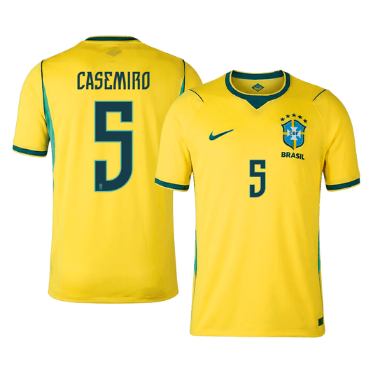 CASEMIRO #5 Brésil Domicile Maillot 2026 Jaune