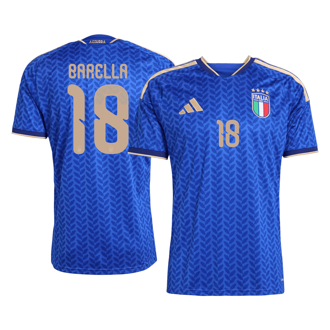BARELLA #18 Italie Domicile Maillot 2026 Bleu - Super