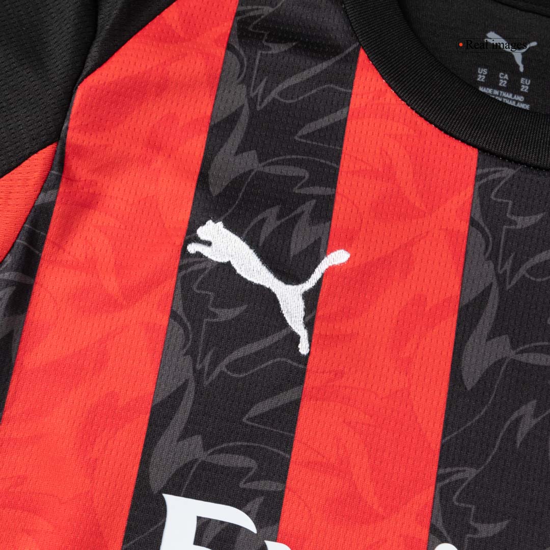 AC Milan Domicile Maillot Kit 2025/26 Enfant Rouge&Noir
