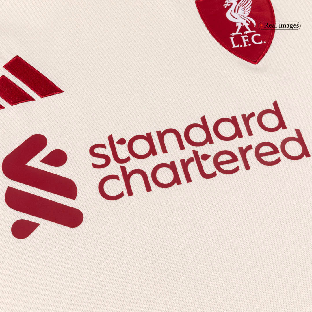 Liverpool Extérieur Maillot Manches Longues 2025/26 Blanc