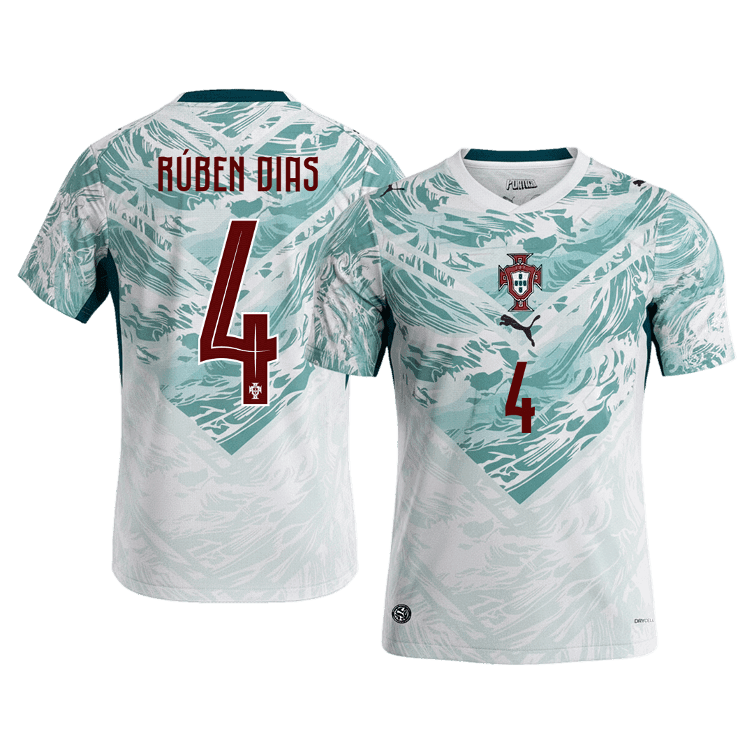 RÚBEN DIAS #4 Portugal Extérieur Maillot 2026 White&Green