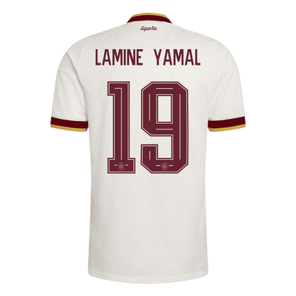 LAMINE YAMAL #19 Espagne Extérieur Maillot 2026 Blanc Joueur